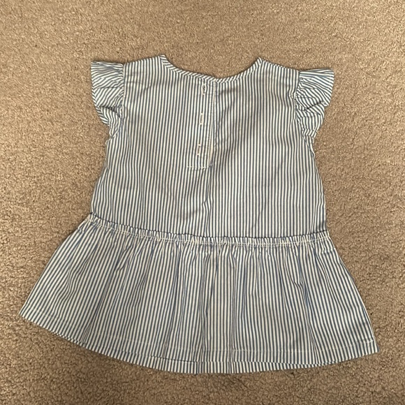 Carter’s white and blue top, 2T - Picture 2 of 3
